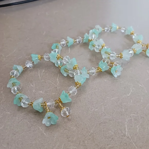 Gold and Green Floral Bracelet Set - Picture 8 of 8